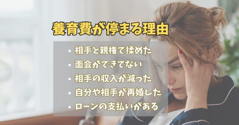 養育費が停まる理由の図解